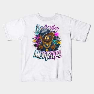 Imma Monsta! BEAR | Whitee | by Asarteon Kids T-Shirt